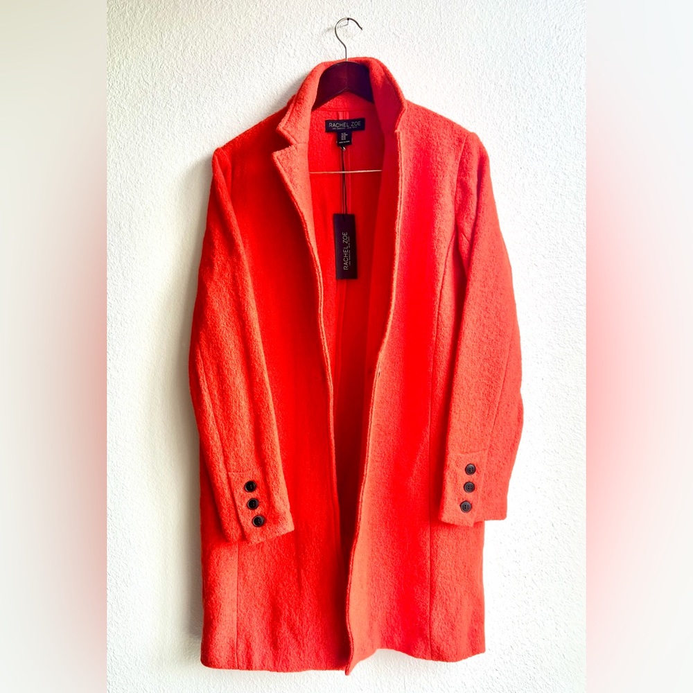 Rachel Zoe Orange Knee-Length Coat